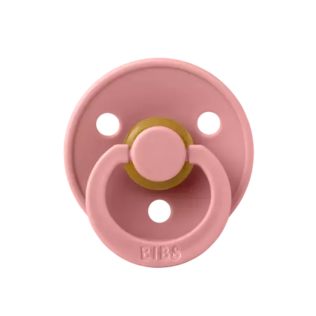 BIBS Colour Fopspeen Rond Latex Maat 2 Dusty Pink/Coral 2 stuks