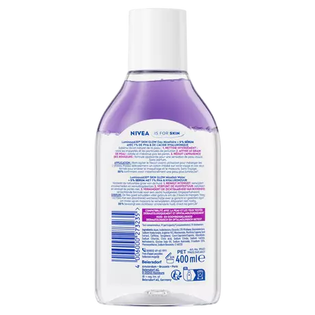 NIVEA Luminous630 Skin Glow Serum Infused Micellair Water 400 ML