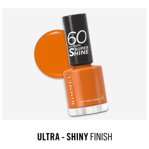 Rimmel London 60 Seconds Supershine Nagellak - Oranje - 151 Tan Lines & Good Times