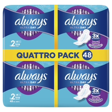 Always Ultra Maandverband Long Met Vleugels Quatro Pack 48 Stuks