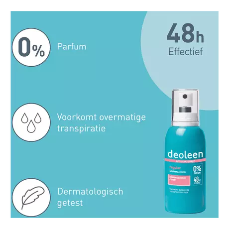 Deoleen Regular Anti-Transpirant Deodorant Pompspray 75 ML