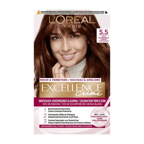 L'Oréal Paris Excellence Crème Verzorgende Crèmekleuring 5.5 Licht Mahoniebruin