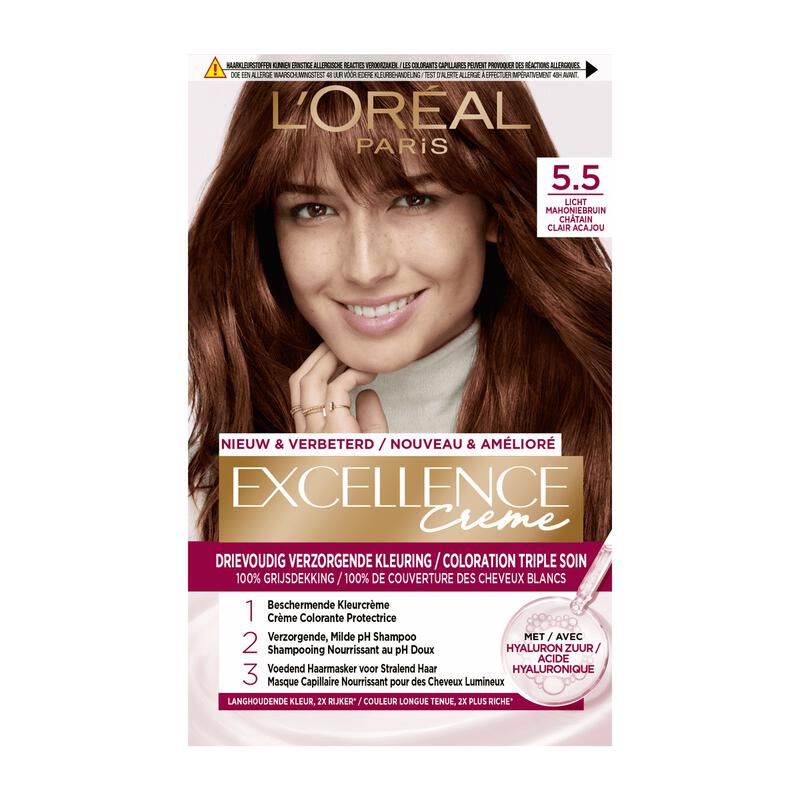 L'Oréal Paris Excellence Crème Verzorgende Kleuring 5.5 Licht Mahoniebruin