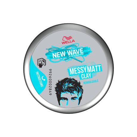 Wella New Wave Messy Matt Clay Haarclay 75 ML