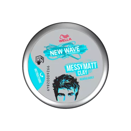 Wella New Wave Messy Matt Clay Haarclay 75 ML