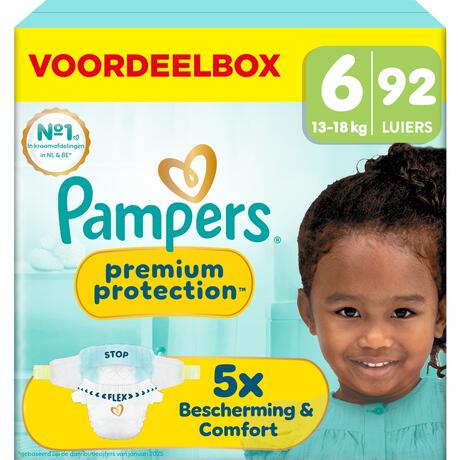 Pampers Premium Protection Voordeelbox Luiers Maat 6 13-19 KG 92 stuks