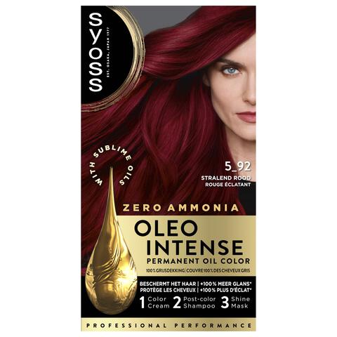 Syoss Oleo Intense Permanente Haarkleuring 5-92 Stralend Rood/Rouge Eclatant