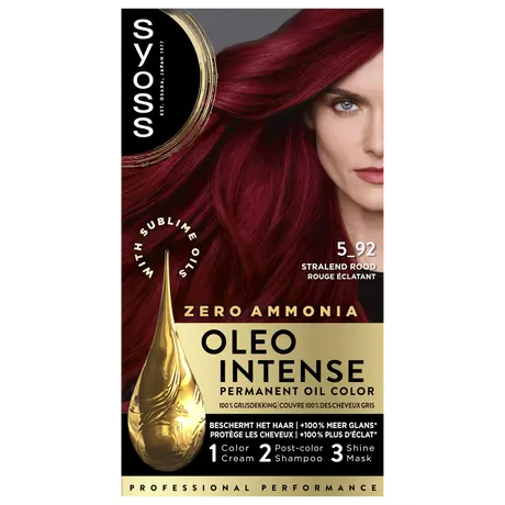 Syoss Oleo Intense Permanente Haarkleuring 5-92 Stralend Rood/Rouge Eclatant