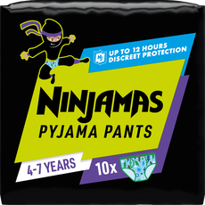 Ninjamas Pants Luierbroekjes Jongen Maat 7 4-7 Jaar 10 Stuks
