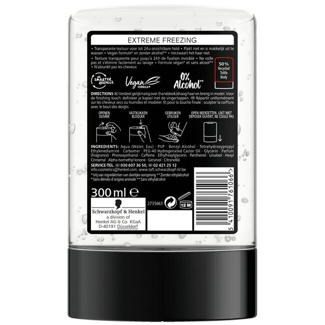 Taft Styling Gel Extreme Freezing Gel 300 ML