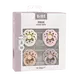 BIBS Boheme Fopspeen Rond Latex Maat 2 Ivory/Blush/Blossom/Lila 4 stuks