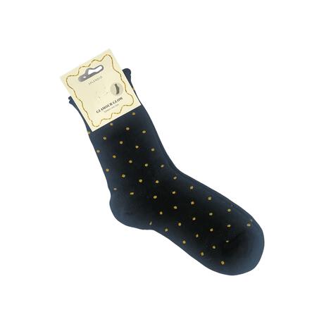 Splendid Glittersokken Stippen Donkergrijs Goud 1 paar 