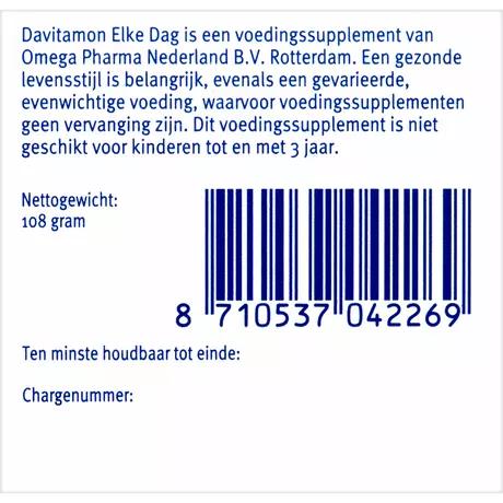 Davitamon Multivitamine Elke Dag Tabletten 90 stuks
