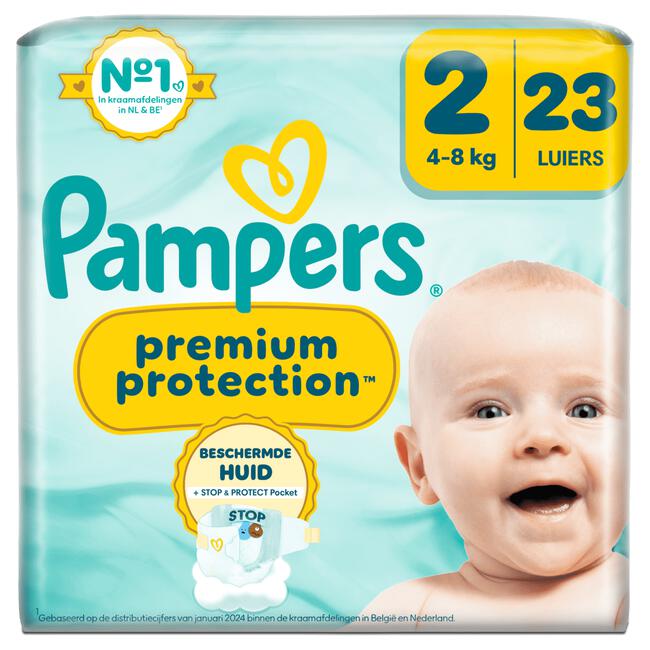 Pampers Premium Protection Luiers Maat 2 4-8 KG 23 stuks