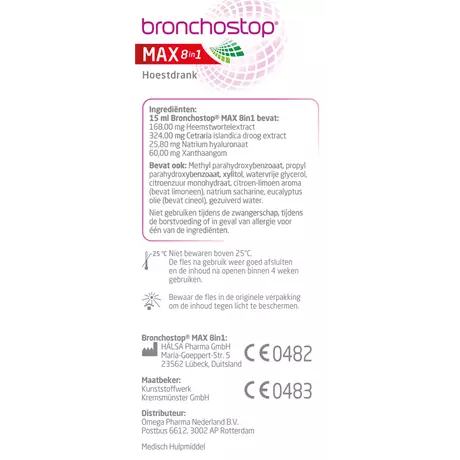 Bronchostop Max 8 In 1 Hoestdrank 120 ML