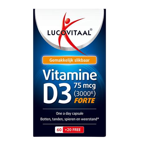 Lucovitaal Vitamine D3 75 mcg 80 Capsules