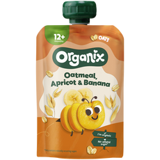 Organix Bio Knijpfruit Haver Abrikoos Banaan 12+ Maanden 100 gram