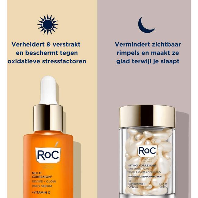 een paar Snoep Raad eens RoC Multi-Correxion Revive & Glow Daily Serum 30 ML 30 ML | Etos