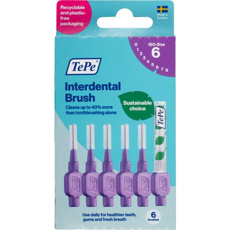TePe Interdentale Ragers Original Paars ISO maat 6 – 1,1 mm (6 stuks)