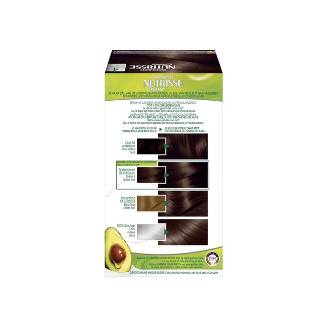 Garnier Nutrisse Crème Permanente Haarverf 4 Middenbruin