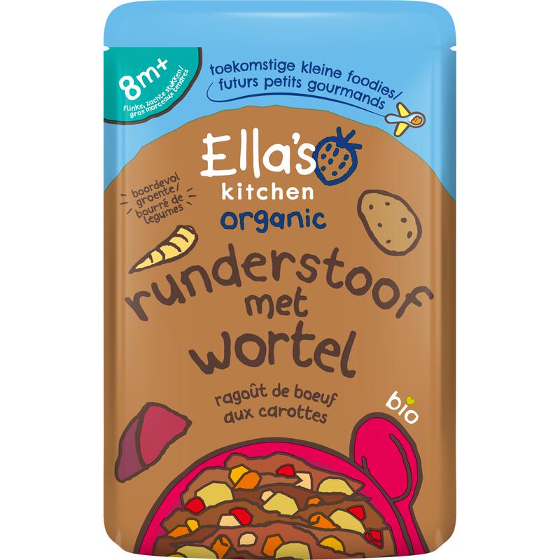 Ella's Kitchen Bio Runderstoof Wortel 8+ Maanden 190 gram