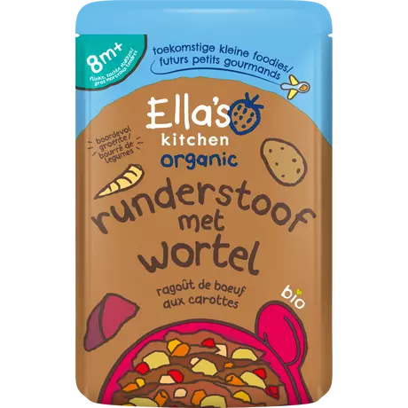 Ella's Kitchen Bio Runderstoof Wortel 8+ Maanden 190 gram