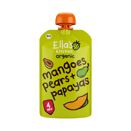 Ella's Kitchen Bio Knijpfruit Mango Peer Papaya 4+ Maanden 120 gram