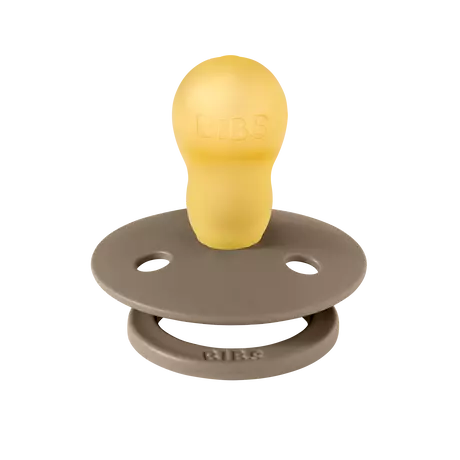 BIBS Colour Fopspeen Rond Latex Maat 3 Vanilla/Dark Oak 2 stuks