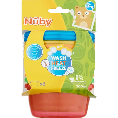 Nûby Bewaarbakjes 6 stuks