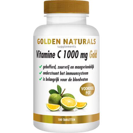 Golden Naturals Vitamine C 1000 mg Gold Tabletten 180 stuks