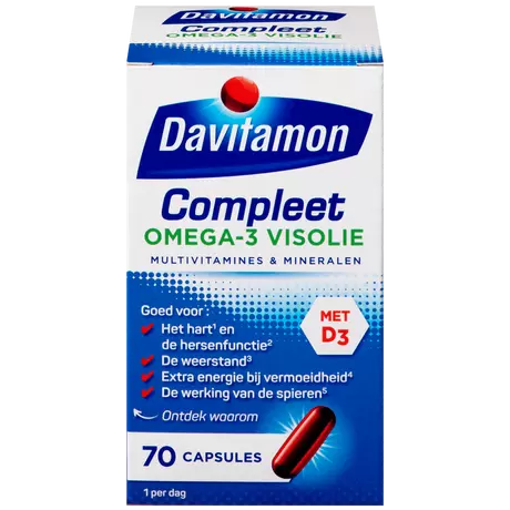 Davitamon Compleet Omega-3 Visolie Capsules 70 stuks