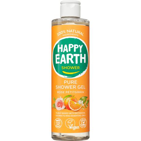 Happy Earth 100% Natuurlijke Shower Gel Rose Petitgrain