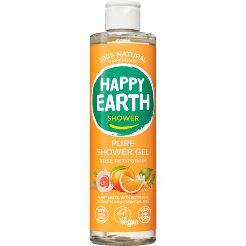 Happy Earth 100% Natuurlijke Shower Gel Rose Petitgrain