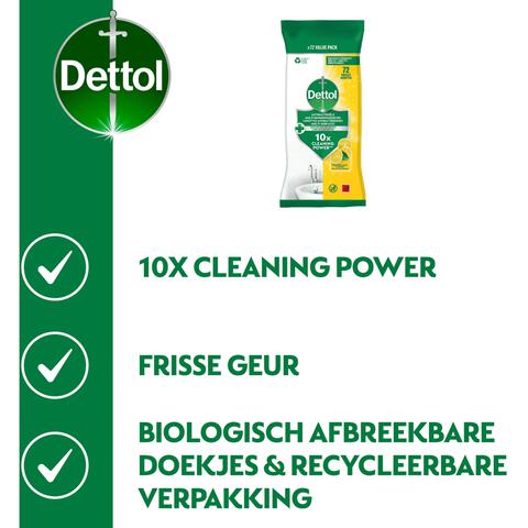 Dettol Citrus Doekjes 72 stuks