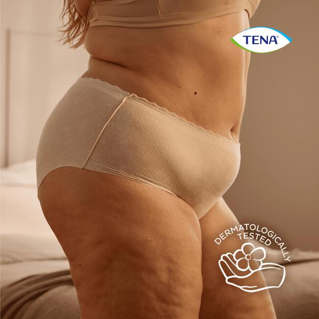 TENA Silhouette Plus High Waist Wegwerpbroekjes Crème L 8 stuks