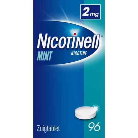 Nicotinell Mint 2 MG Stoppen met Roken Zuigtabletten 96 stuks