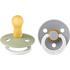 BIBS Glow in the dark Fopspeen Two Pack Natuurlijk Rubber Sage/Cloud Maat 2