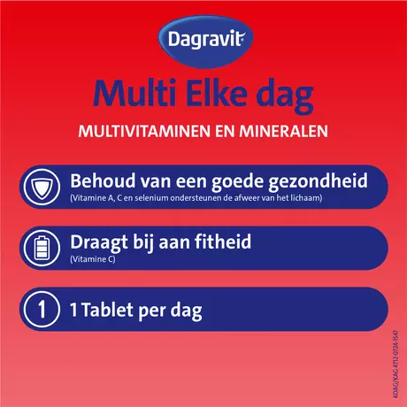 Dagravit Multivitaminen Elke Dag Tabletten 60 stuks