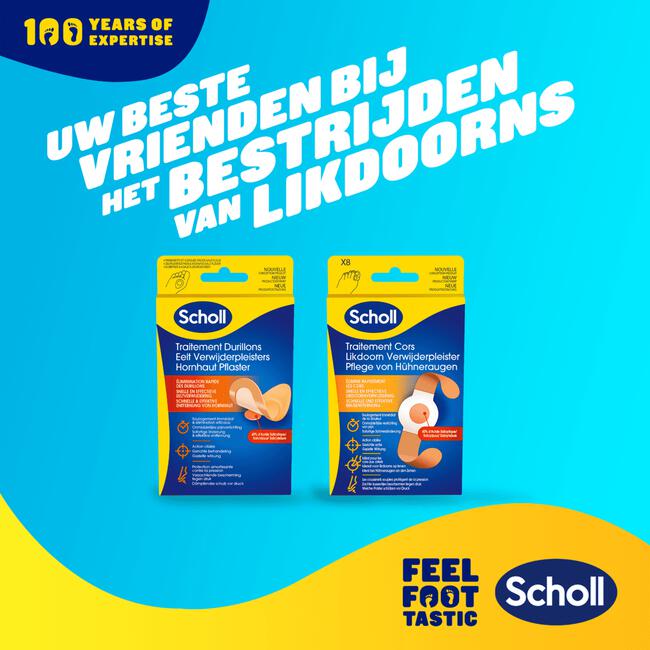 Scholl Eelt Verwijderpleisters 4 stuks