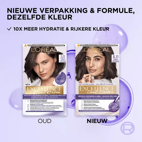 L'Oréal Paris Excellence Cool Creams Haarverf 5.11 Ultra Ash Lichtbruin