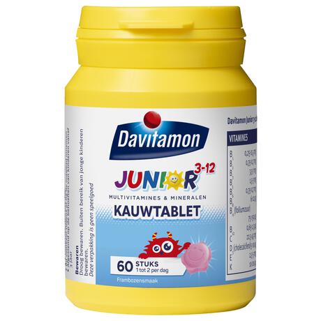 Davitamon Junior 3+ Kauwvitamines Framboos