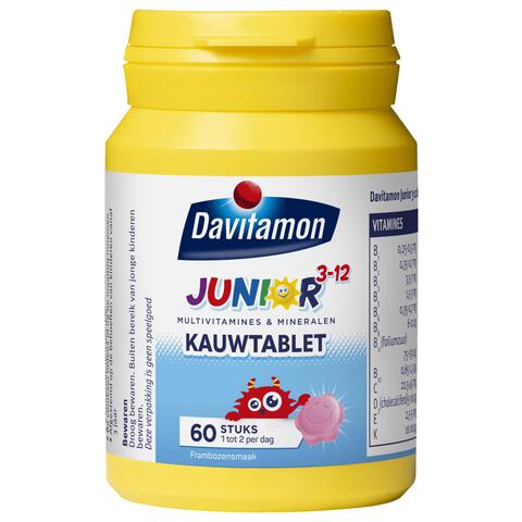 Davitamon Junior 3+ Kauwvitamines Framboos