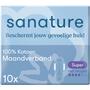 Sanature 100% Katoenen Maandverband Super Met Vleugels 10 stuks