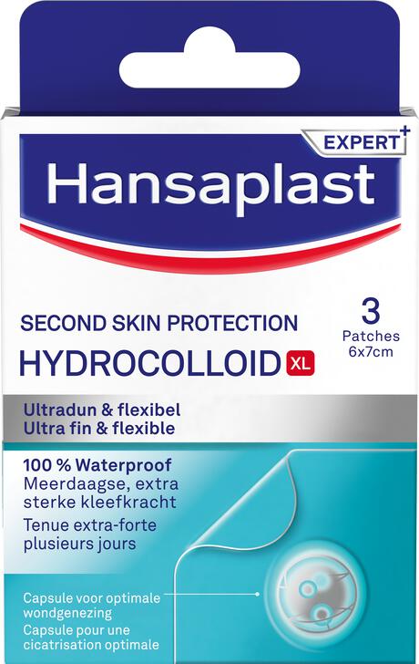 Hansaplast Second Skin Protection Waterproof en Transparante XL Eilandpleisters 3 stuks
