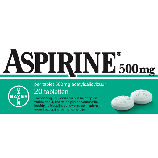 Aspirine 500 MG Helpt Bij Pijn Tabletten 20 stuks