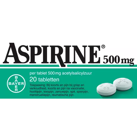 Aspirine 500 MG Helpt Bij Pijn Tabletten 20 stuks