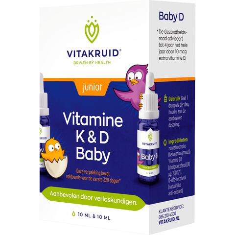 Vitakruid Baby K en D - 2 x 10 ml