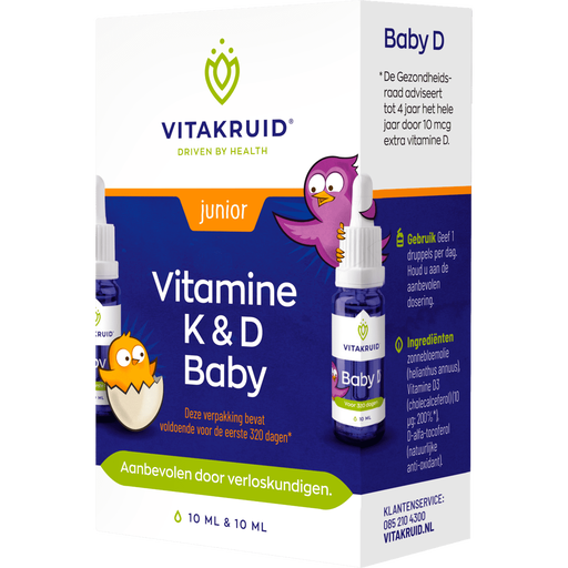 Vitakruid Vitamine K D Baby 2 x 10 ML