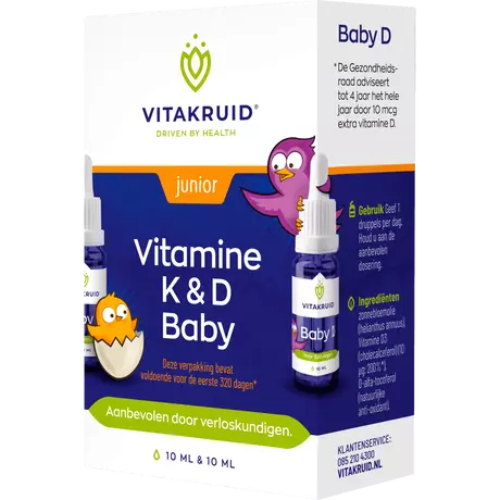 Vitakruid Vitamine K D Baby 2 x 10 ML