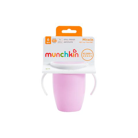 Munchkin Miracle 360 Trainer Cup Paars met handgrepen